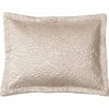 Belle maison gardenia embroidered quilted standard sham, Beige