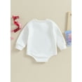 thumbnail image 3 of Bagilaanoe Newborn Baby Girl Boy New Year Clothes Letter Print Romper Sweatshirt Long Sleeve Bodysuits 3M 6M 12M 18M Infant Casual Tee Tops, 3 of 8