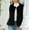 Black, variant on Hurxie Women's Fashion Autumn and Winter Warm Short Faux Fur Vests Khaki M