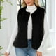 thumbnail image 1 of Chaqueta de abrigo cálida para mujer, de invierno, lisa, con cuello en V y sin mangas., 1 of 8