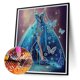 thumbnail image 4 of (XD107) Vestido Novia Azul Diamante Parcial Serie Abstracta Resina Forma Especial 30*40CM, 4 of 9