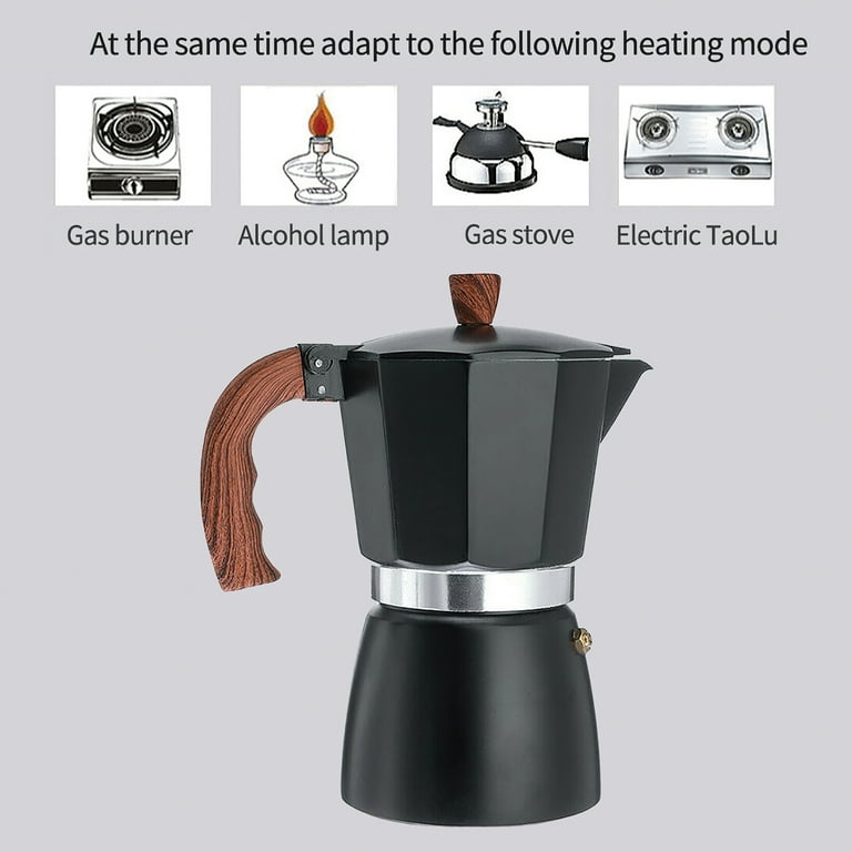 FANCY 150ml European Classic Aluminum Coffee Pot Espresso Coffee Maker  Percolator Stove Top Pot for home office 