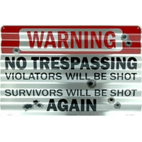 Hangtime WARNING NO TRESPASSING 12 x 18 inch corrugated sign