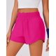 thumbnail image 3 of Pantalones cortos para correr PINSPARK para mujer, cintura alta, color rosa intenso, L, 3 of 6