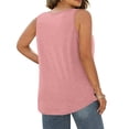 thumbnail image 4 of MOSHU Plus Size Tank Tops for Women Henley Sleeveless Shirts Summer Button Down Womens Tops, 4 of 7