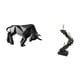 thumbnail image 5 of Estatua de toro pensador de resina moderna, figura abstracta, adorno coleccionable para entrada, mesa, escritorio, estantería de oficina, artesanía de, 5 of 8