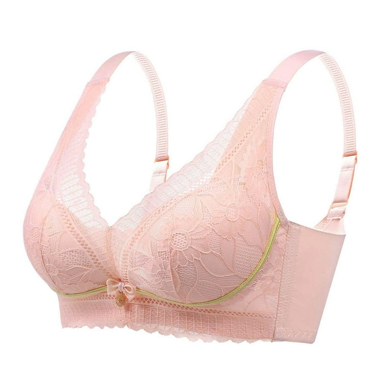  GHAKKE Seamless Bra for Women Ultra Comfortable Soft Deep Cup  Bra Summer Push Up Wireless Support Brassiere (Color : Pink, Size : X-Large)  : Clothing, Shoes & Jewelry