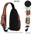 thumbnail image 3 of Sling Backpack,Halloween Spider Web Silhouette Pattern Crossbody Bag with Water Bottle Holder,Waterproof Sling Bag for Men/Women with Chest Phone Holder for Hiking,Travel, 3 of 6