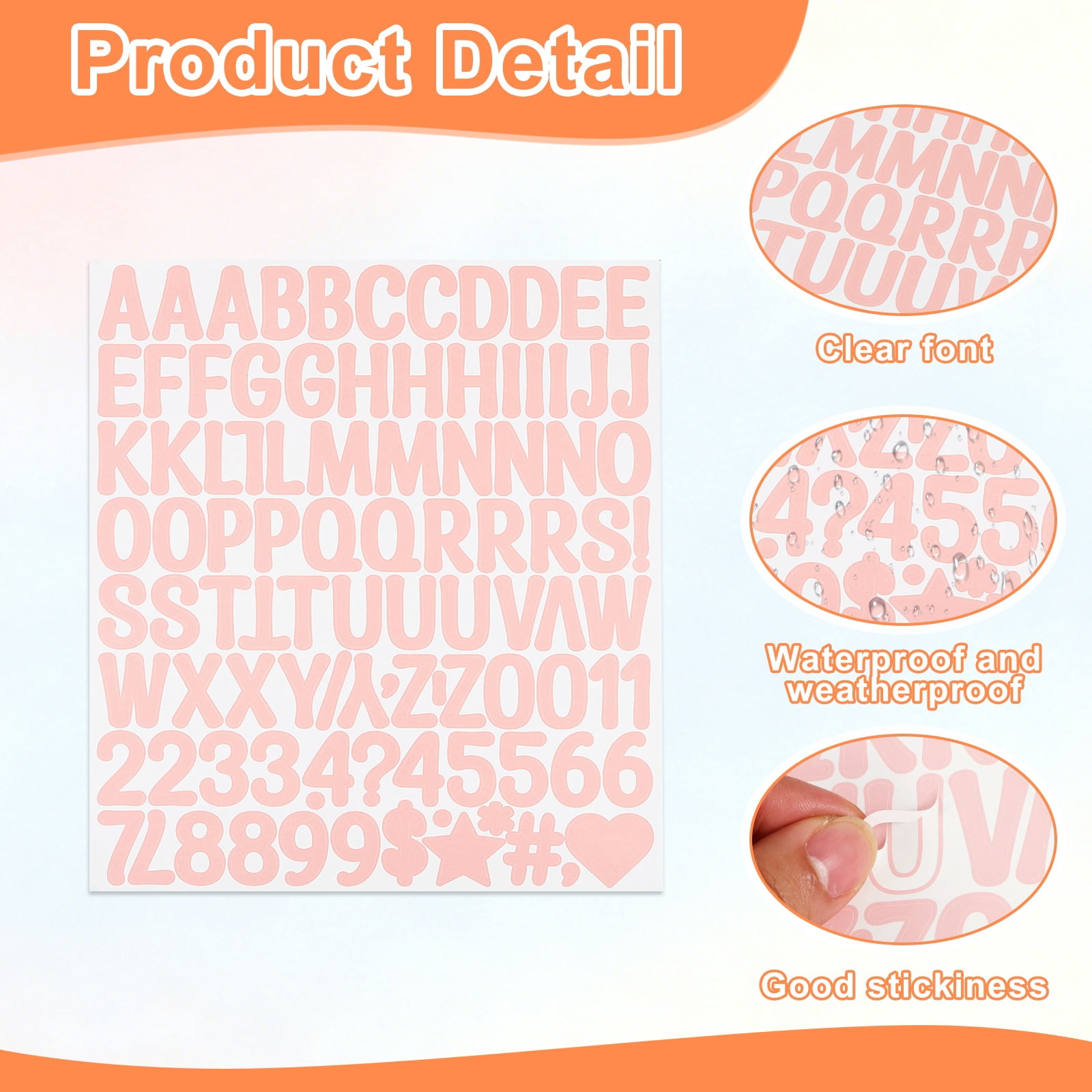 Uxcell 1 Inch Letter Stickers, 30 sheet Alphabet Number Stickers Self Adhesive Handwriting Vinyl Stick on Letters for Mailbox Number Scrapbooking Sign Bottles Craft, Pink and Purple