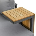 thumbnail image 5 of Greemotion Samara Modular Teak Solid Wood Sectional Sofa in Natural/Gunmetal, 5 of 14