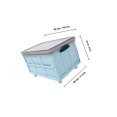 thumbnail image 2 of OUNONA Lot de 1 Bacs de Rangement Pliables Bleus avec Roues pour Usage Extérieur 16.51x11.40x9.43 Po, 2 of 7