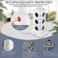 thumbnail image 4 of Multiprise Verticale, 12 Prises avec 4 Ports USB, Multiprise Verticale avec Parasurtenseur pour Maison Bureau, Rallonge 3m (2500W/10A), 4 of 4
