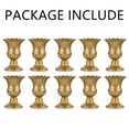 Nuptio Gold Flower Vase for Wedding Centerpiece Metal Pedestal Vase Set