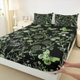 thumbnail image 3 of Manfei Cute Country Floral Full Size Sheets,Natural Botanical Bed Sheets,Green Butterfly Flowers Sheet Sets For Girl Boys,Ultra Soft Home Decor,4-Piece, 3 of 7