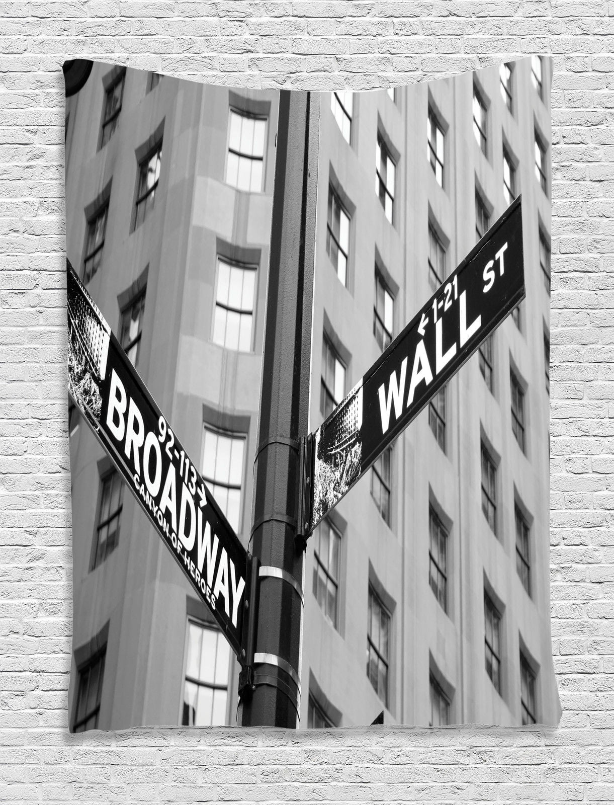 Nyc Decor Wall Hanging Tapestry, Street Signs Of Intersection Of Wall