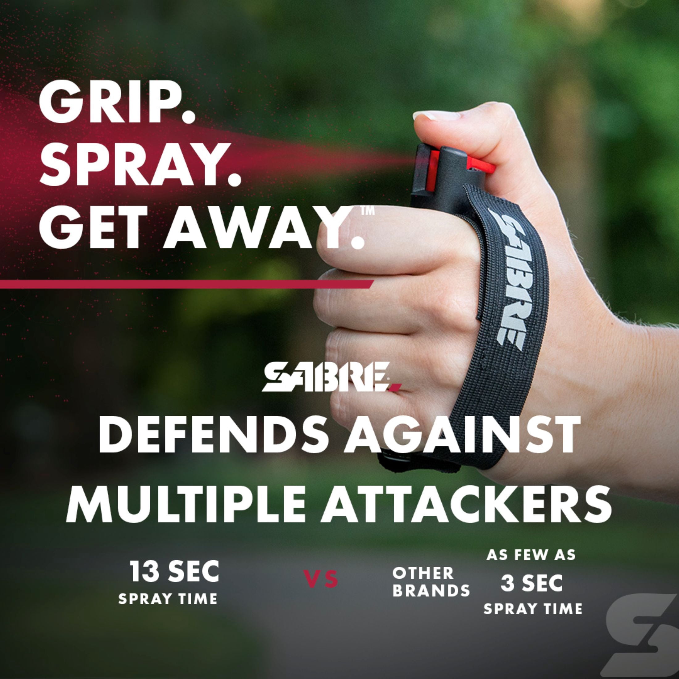 (2 pack) SABRE Running Safety Kit with Pepper Gel & Personal Alarm, Black, New, 1 Ct, Pocket Pepper Sprays