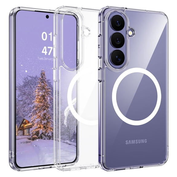 BENTOBEN Magnetic Case for Samsung Galaxy S26 6.3" Upgraded Full Camera Protection Compatible with Mag-safe Drop Protection Slim Clear Cover Hard Pc Soft Tpu