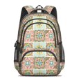 thumbnail image 2 of Pioneer Flower Floral Print Pattern Backpack for School, Cute School Bag with Adjustable Shoulder Straps and Padded Back, 16.9"x12.6"x5.9", 2 of 4