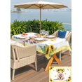 thumbnail image 5 of Outdoor Tablecloth with Umbrella Hole for Patio/Picnic/Party/Camping, Sunflower Pig Waterproof Table Cloth Rectangle Table Cover Washable, Summer Eucalyptus Yellow Plaid (54"x 80"), 5 of 8