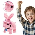 thumbnail image 3 of kjfeif 7.48" Bunny Toys Interactive Electronic Pet Toys Bunnies Can Walk and Talk, Easter Plush Stuffed Bunny Toy Walking Rabbit Educational Toys for Kids, Interactive Bunny Toys, 3 of 9