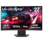 LG UltraGear 27" Curved QHD Gaming Monitor, 180Hz, AMD FreeSync 27GS60QN-B
