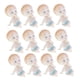 thumbnail image 2 of Paquete de 12 adorables figuras de bebés para baby shower de niñas y niños, fiesta de mes completo Azul, 2 of 9