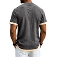 thumbnail image 3 of Mens Button Down Short Sleeve Shirt Baseball Jersey Style Hawaiian Beach Vacation Wedding Shirts, XL, 3 of 7