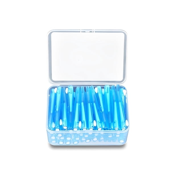 Cepillo interdental delgado para aparatos ortodónticos. Hilo dental. Herramienta dental eficaz para el cuidado de adultos y niños