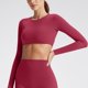 thumbnail image 2 of TaTaai Womens Long Sleeve Cutout Yoga Top Fitted Workout Shirt Breathable Running Training Tight Fit Fitness Sportswear Gift, 2 of 9