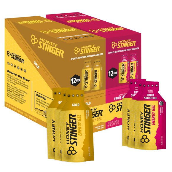 Paquete variado de gel energético Honey Stinger Gold & Fruit Smoothie