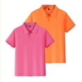 thumbnail image 6 of Abcomgle 2 Pcs Kids Polo Shirts Boys 12-14 Short Sleeve Pique Polo Shirts for Boys Button Down Solid Color School Uniform Comfortable Collared Performance Polo Shirts for Boys, 6 of 6