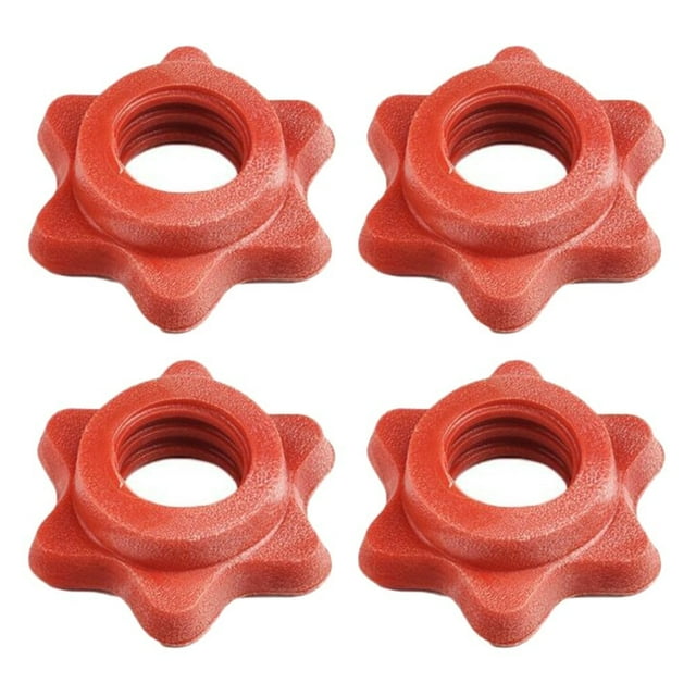 Lefu 4 Pcs Écrous de Vérification de Poids Clips de Barre d'Haltères Verrouillage à Vis Colliers Spinlock