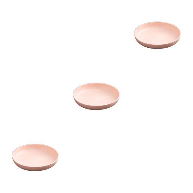 Yuarrent irrompible Estilo nórdico Peso ligero Paja de trigo Fruta Vegetal Festival Banquetes Platos Rosa 21cm Type1 NO1