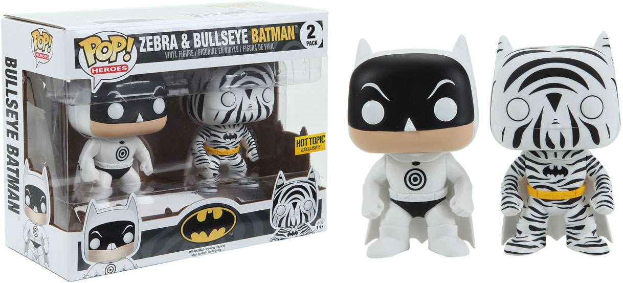 Customized Funko Pop Bullseye and Zebra Batman 2pk for sale online 