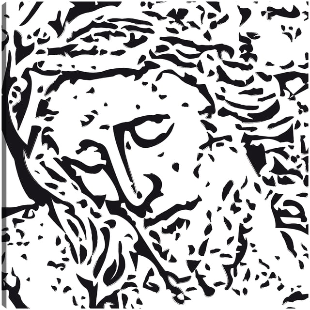 Cuadro Decorativo - Jesús de fe y paz Jr Impresión en canvas, estrechado.