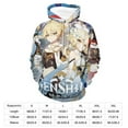 thumbnail image 2 of Genshin Impact Unisex Adult Hoodie Casual Hooded Sweatshirt Pullover Novelty 3D Printed Sweater Jacket M, 2 of 8
