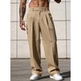 thumbnail image 3 of Men's Suit Pants Business Casual Versatile Trousers Waist Buckle Detail Formal Old Money Style Daily Wear, 3 of 8