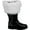 Black, variant on Pleaser USA Santa Men's Costume Boots w/ White Fur Cuff, Wide Calf: Small Male