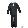thumbnail image 4 of New Infant Toddler & Boy Wedding  Formal Lapel Bowtie Tuxedo Suit Black,S-20, 4 of 6
