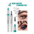 thumbnail image 3 of Eyebrow Pen 4 Point Pencil Liquid Color Tint Waterproof Microblading Ink Fork Tip 3D Makeup, 3 of 8
