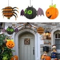 thumbnail image 3 of Decoración de Murciélagos de Papel, Varios Patrones Lintería de Araña de Halloween Multipósito Utilizado Repetidamento Material de Papel para Interiors, 3 of 7