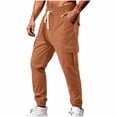 thumbnail image 2 of WAVSUF Men's Athletic Cargo Pants, Loose Fit Straight Leg Multi Pockets Fall Sports Comfort Pants Size S-3XL, 2 of 10