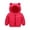Red, variant on LYMAYTER Boys Girls down Cotton Coats Kids Fall Winter Long Sleeves Printed Jacket Toddler Ears Hooded Warm Outerwear for 1-7 Years