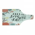 thumbnail image 1 of Saying Cutting Board, Fall in Love with Your Life Lettering with Botanical Frame, Decorative Tempered Glass Cutting and Serving Board, in 3 Sizes, by Ambesonne, 1 of 2