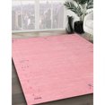 thumbnail image 3 of Ahgly Company Machine Washable Indoor Round Contemporary Carnation Pink Area Rugs, 7' Round, 3 of 7