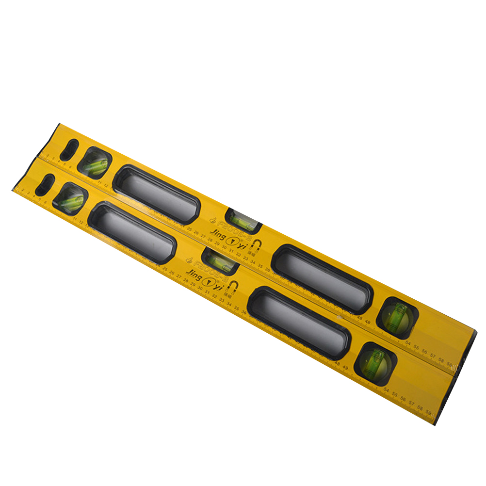 NUOLUX 24-Inch Classic Magnetic Box Level Level Plumb/Level/45-Degree Measuring Resistant Spirit Level with Imperial and Metric Scales (Yellow) - image 1 of 3
