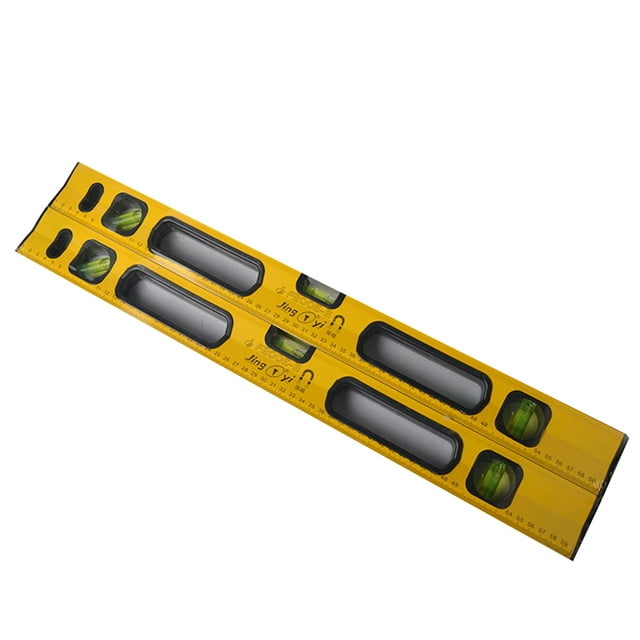 NUOLUX 24-Inch Classic Magnetic Box Level Level Plumb/Level/45-Degree Measuring Resistant Spirit Level with Imperial and Metric Scales (Yellow)