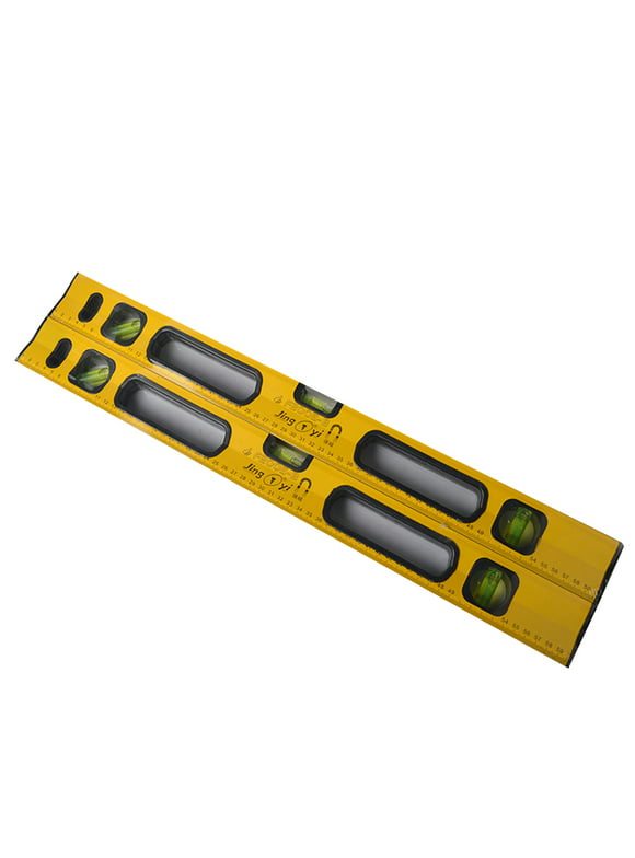 NUOLUX 24-Inch Classic Magnetic Box Level Level Plumb/Level/45-Degree Measuring Resistant Spirit Level with Imperial and Metric Scales (Yellow)