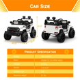 thumbnail image 4 of Sakiyr 12V Ride on Truck, Kids Electric Vehicles with Remote Control, Spring Suspension, LED Lights, Bluetooth, 2 Speeds - White, 4 of 8