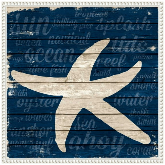 Amanti Art Coastal Wonder II Starfish Framed Canvas Wall Art Print